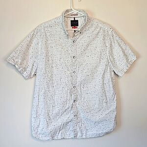 Cactus Man Slim Fit birch pattern white/black short sleeve shirt size Xarge